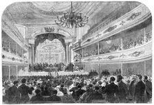 Lord Brougham opening the Social Science Congress at Sheffield, 1865. Creator: Unknown