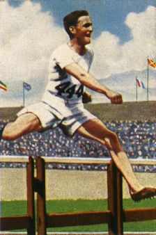 Lord Burghley, winner, 400m hurdles, 1928. Creator: Unknown