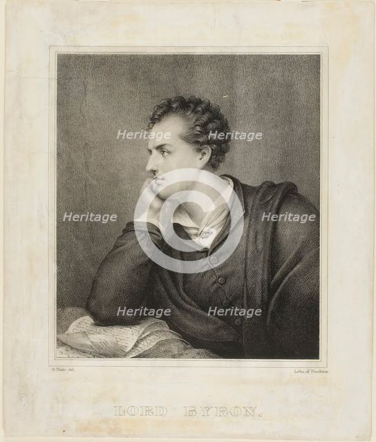 Lord Byron, 1825. Creator: Rembrandt Peale.