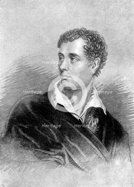 Lord Byron, Anglo-Scottish poet, (1912). Artist: Unknown