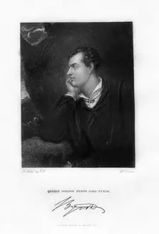 Lord Byron, Anglo-Scottish poet, c1813, (1831). Artist: H Robinson