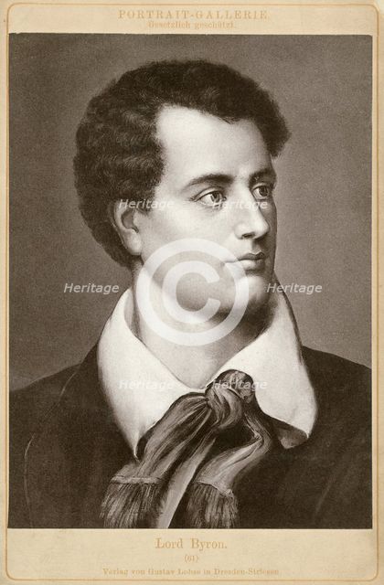 Lord Byron, English Romantic poet, c1813. Creator: Unknown.