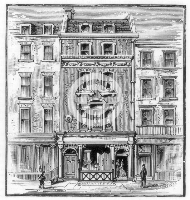 Lord Byron's birthplace, Holles Street, Cavendish Square, London, 1888. Artist: Unknown