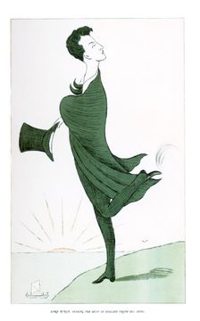 Lord Byron, Shaking the Dust of England from his Shoes 1904.Artist: Max Beerbohm