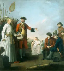 Lord Clive and the Nawab of Bengal, 1773. Creator: Edward Penny