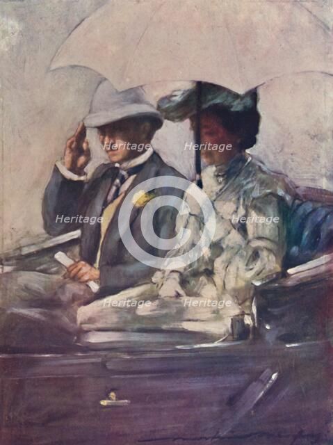 'Lord Curzon and the Duchess of Connaught on their Way to the Retainers', 1903. Artist: Mortimer L Menpes.