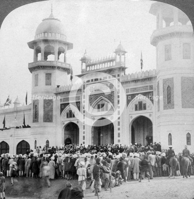 Lord Curzon opening the Indian Art Exhibition, Delhi, India, 1903.Artist: Underwood & Underwood