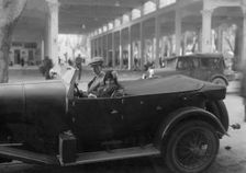 Lord de Clifford and Kitty Brunell in a Lagonda, San Remo, Italy, c1930(?). Artist: Bill Brunell