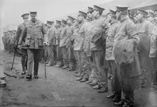 Lord Derby inspecting Dockers Battalion, between c1910 and c1915. Creator: Bain News Service
