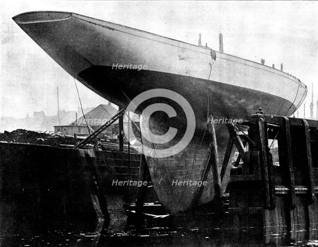 Lord Dunraven's new yacht, "Valkyrie III,", 1895. Creator: G. West and Son.