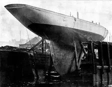 Lord Dunraven's new yacht, "Valkyrie III,", 1895. Creator: G. West and Son