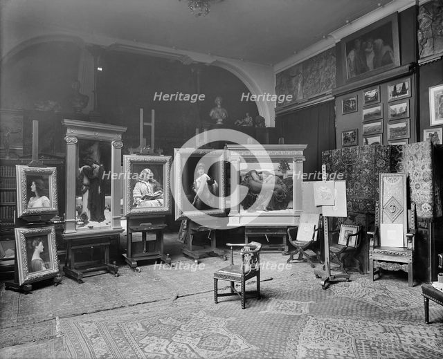 Lord Frederic Leighton's studio, Leighton House, 12 Holland Park Road, London, 1895. Artist: Bedford Lemere and Company.