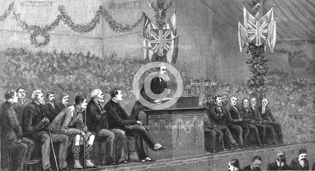 ''Lord Hartington addressing a Liberal Unionist meeting at Inverness', 1888. Creator: Unknown.