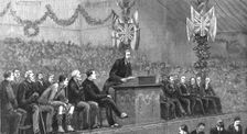 'Lord Hartington addressing a Liberal Unionist meeting at Inverness 1888. Creator: Unknown