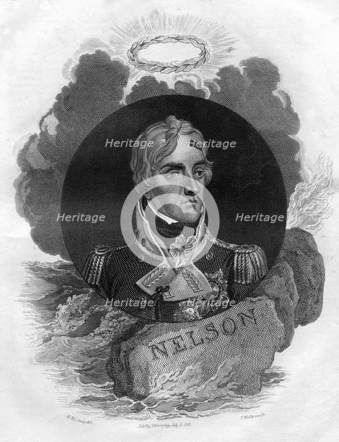Lord Horatio Nelson, English naval commander, 1816.Artist: T Wallis