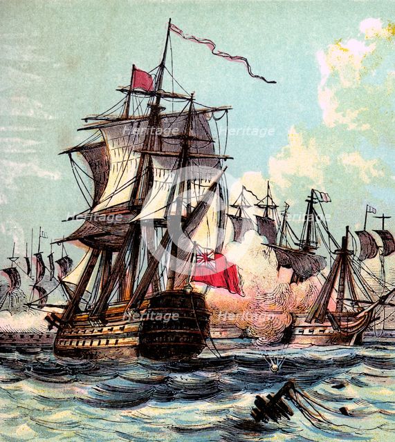 'Lord Howe's Victory', 1794 (c1850s). Artist: Unknown