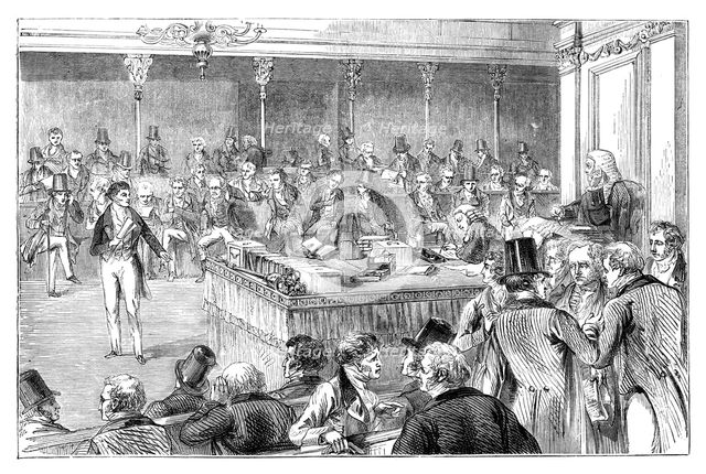Lord John Russell (1792-1878) introducing the Reform Act of 1832 (c1895). Artist: Unknown