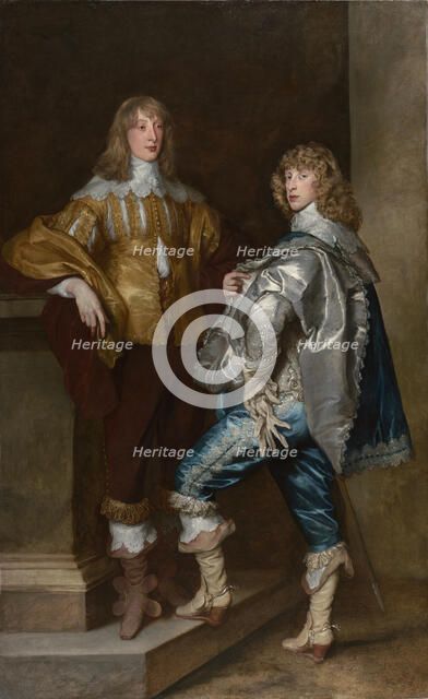 Lord John Stuart and his Brother, Lord Bernard Stuart, ca 1638. Artist: Dyck, Sir Anthonis, van (1599-1641)