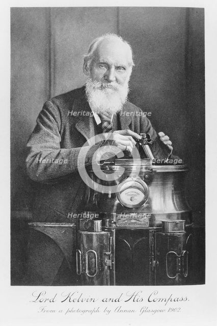 Lord Kelvin and his compass, 1902. Creator: James Craig Annan.