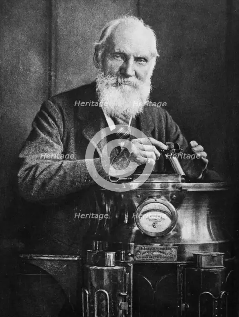 Lord Kelvin, Scottish mathematician and physicist, with his compass, 1902. Creator: James Craig Annan.