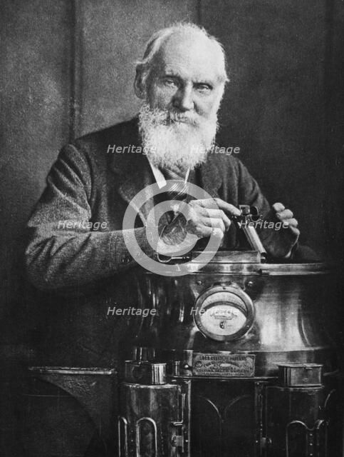 Lord Kelvin, Scottish mathematician and physicist, with his compass, 1902. Artist: James Craig Annan