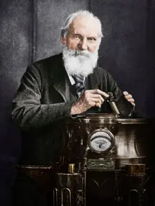 Lord Kelvin, Scottish mathematician and physicist, with his compass, 1902. Artist: James Craig Annan