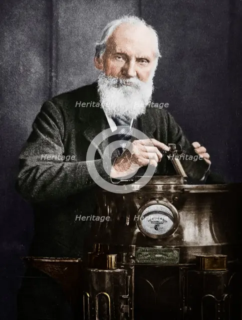Lord Kelvin, Scottish mathematician and physicist, with his compass, 1902. Artist: James Craig Annan.