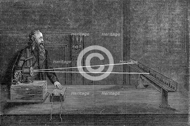 Lord Kelvin's mirror galvanometer, 1876.  Creator: Unknown.