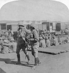 Lord Kitchener and General Pole-Carew at Pretoria rail station, South Africa, 5th June 1901.Artist: Underwood & Underwood
