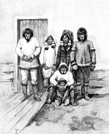 Lord Lonsdale’s Travels in North America: Esquimaux at Peel's River, Alaska, 1890. Creator: Unknown