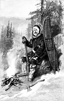 Lord Lonsdale’s Travels in North America: Lord Lonsdale in Arctic travelling attire, 1890. Creator: Unknown
