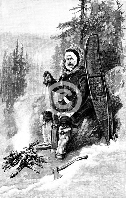Lord Lonsdale’s Travels in North America: Lord Lonsdale in Arctic travelling attire, 1890. Creator: Unknown.