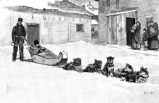 Lord Lonsdale’s Travels in North America: Norway House, Head of Lake Winnipeg, 1890. Creator: H. F. Davey