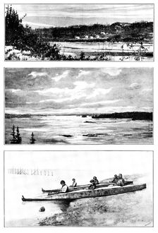 Lord Lonsdale’s travels in the Arctic...Fort Norman; Mackenzie River; Bidarka voyage, Alaska.., 1890 Creator: Unknown