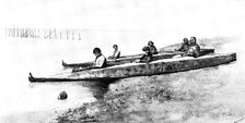 Lord Lonsdale’s travels in the Arctic regions of North America: a Bidarka voyage, Alaska..., 1890. Creator: Unknown