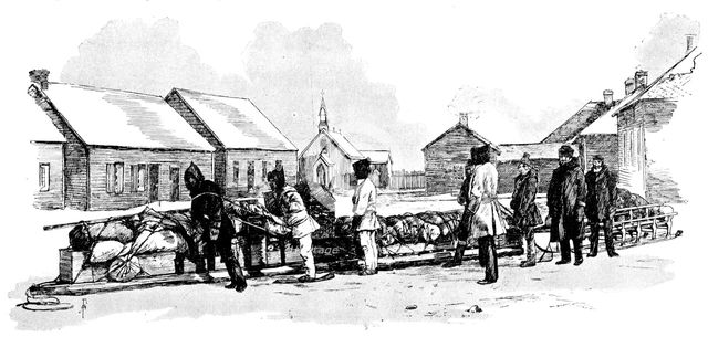 Lord Lonsdale’s travels in the Arctic regions...: York Factory, west coast of Hudson's Bay, 1890. Creator: Unknown.