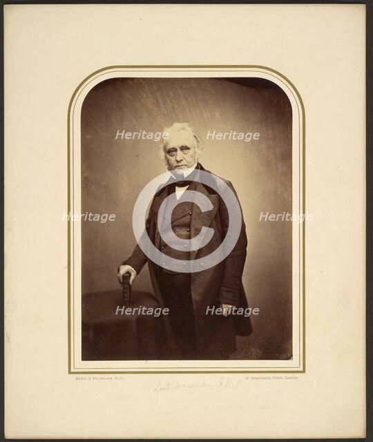 Lord Macauley, F.R.S., 1856. Creator: Maull & Polyblank.