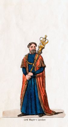 Lord Mayor of London, costume design for Shakespeare's play, Henry VIII, 19th century