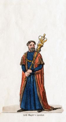 Lord Mayor of London, costume design for Shakespeare's play, Henry VIII, 19th century