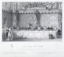 Lord Mayor's Banquet, Guildhall, London, c1856. Artist: J Shury