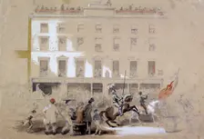 Lord Mayor's Show, Cornhill, London, 1849. Artist: Angelo Collen Hayter