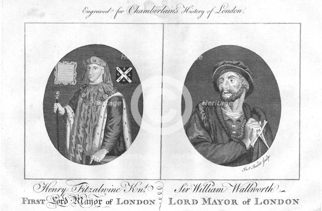 Lord Mayors of London, (c1784). Artist: James Record.