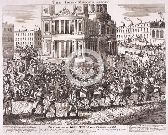 Lord Mayor's Show, 1816. Artist: Anon