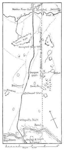 Lord Methuen's Line of Advance to the Modder River 1902