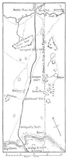 Lord Methuen's Line of Advance to the Modder River 1902