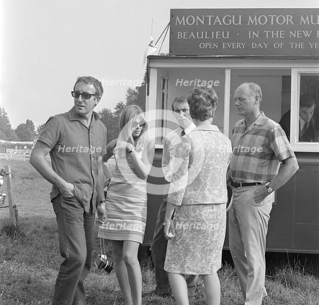 Lord Montagu with Peter Sellers and Britt Ekland at Beaulieu 1966. Creator: Unknown.
