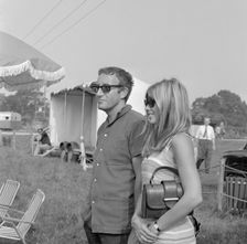 Lord Montagu with Peter Sellers and Britt Ekland at Beaulieu 1966. Creator: Unknown