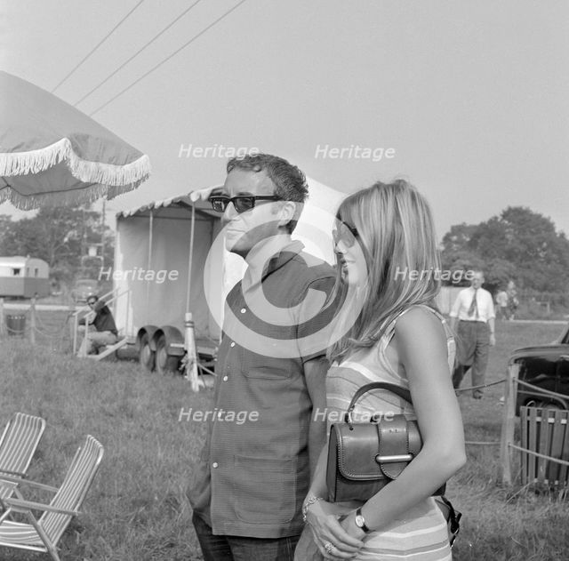 Lord Montagu with Peter Sellers and Britt Ekland at Beaulieu 1966. Creator: Unknown.