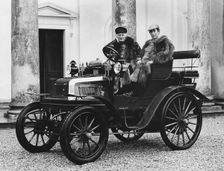 Lord Montagu with Prince Charles in 1899 Daimler, 1970. Creator: Unknown