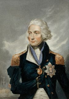 Lord Nelson, 1853. Creator: George Baxter